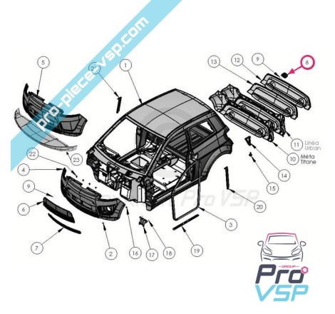 Saída de escape cromado para ligier ixo js50