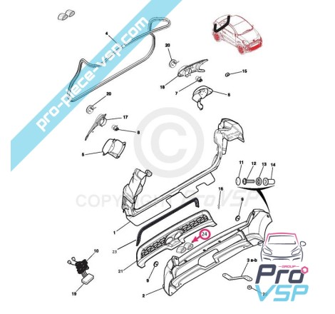 Sortie d'échappement chromée pour ligier ixo js50