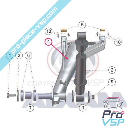 Rear triangle origin for Aixam