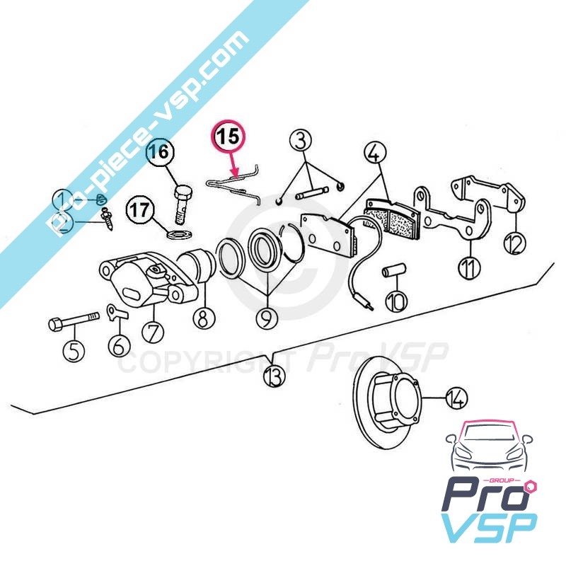 Brake plate spring