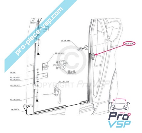 Contator Porta para chatenet ch26 ch28 ch30 ch32 ch33 sporteevo