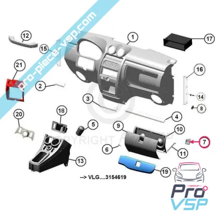 Glove box lock for Aixam
