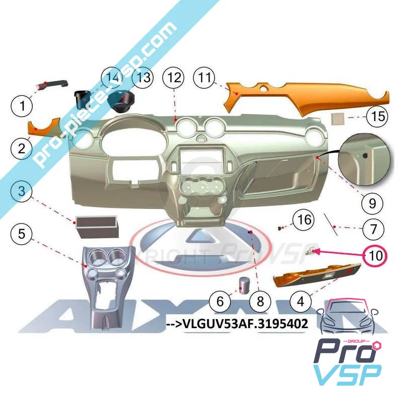 Glove box lock for Aixam