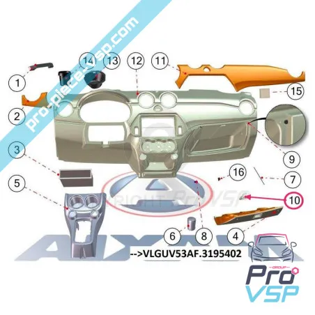 Glove box lock for Aixam