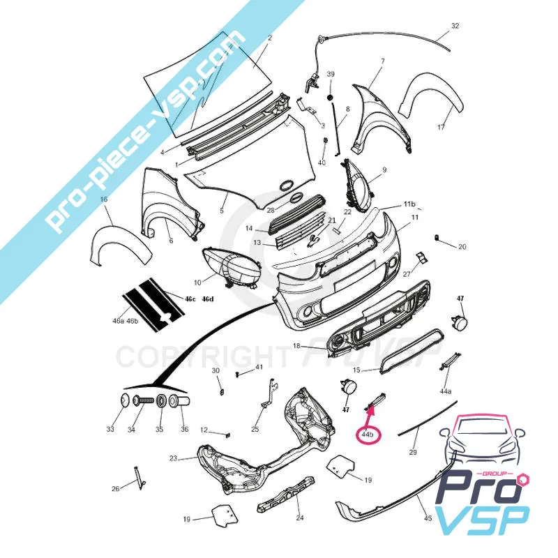 Luce diurna a LED destra per microcarro m8