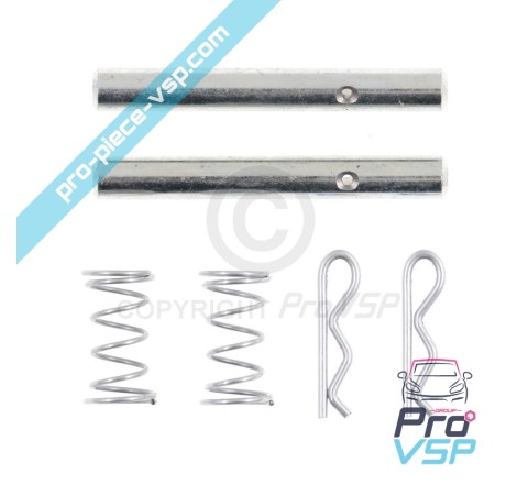 Axis of rear brake pads