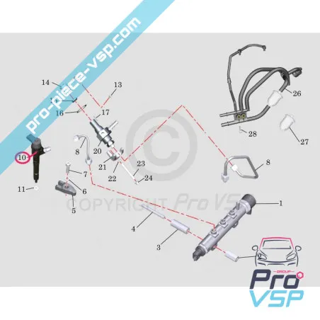Injecteur pour moteur lombardini DCI