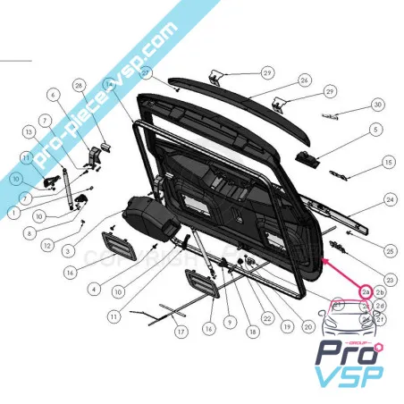 Tailgate para pintar para ligier ixo