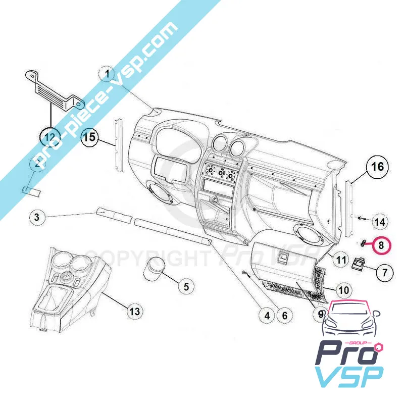 Glove lock spring spring for aixam city city s roadline crossline scouty crossover gto coupé