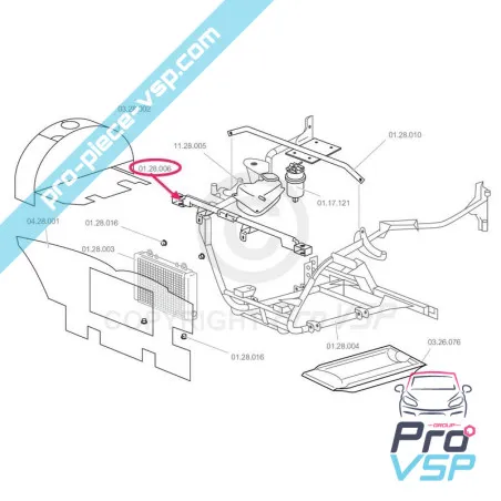 Trecere superioară pentru chatenet ch28 Motor Lombardini dci