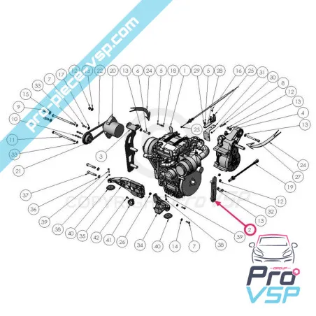 Staffa del motore per LIGEND xtoo r S Rs optimax ixo js50 microcar cargo Due JS42 (motore focs progress )
