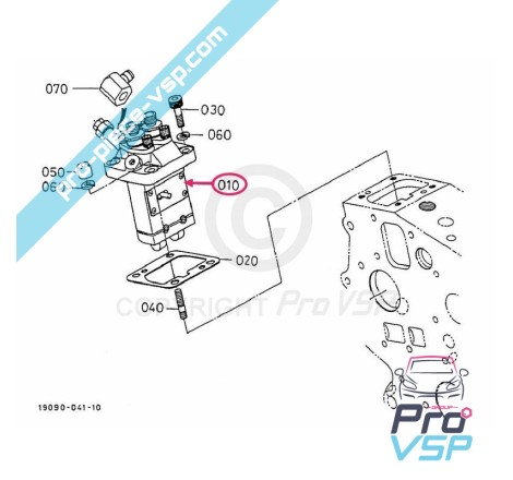 Injektionspumpe für aixam Motor kubota Z402 Z482