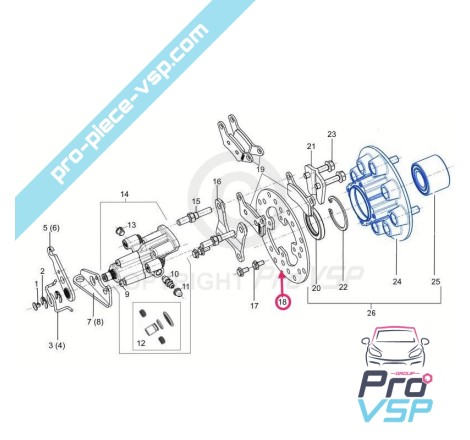 Rear brake disc