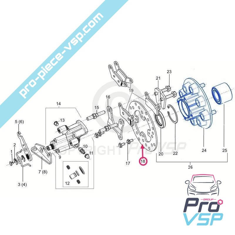 Rear brake disc