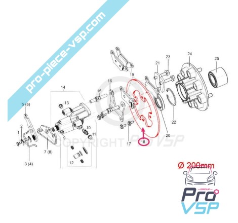 Rear brake disc