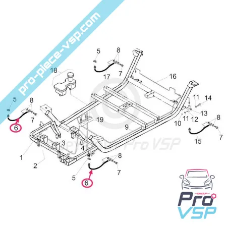 Bremsschlauch vor dem Ursprung für Casalini