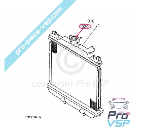 Bouchon de radiateur origine pour aixam