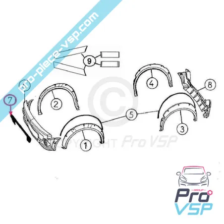Griglia per paraurti anteriore per Aixam