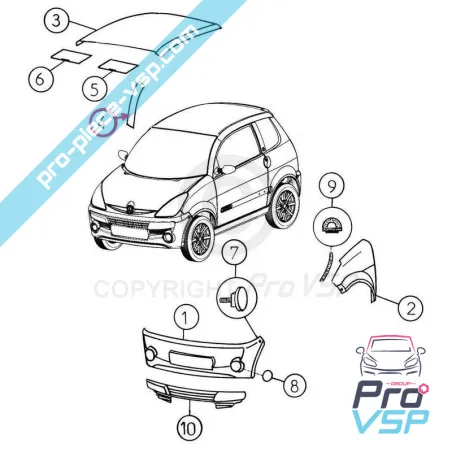 Cantitatea de parbriz extern drept pentru aixam city crossline roadline