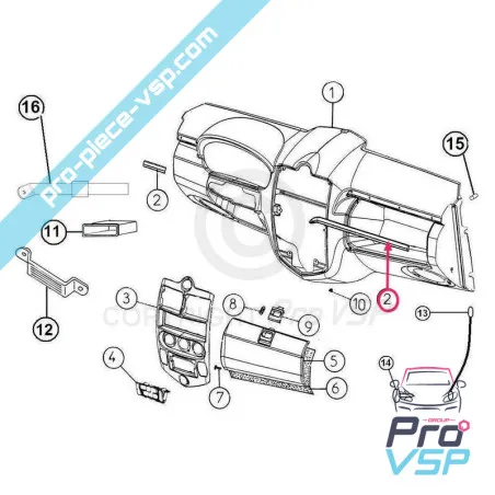 Kit insert dashboard for aixam city roadline crossline scouty