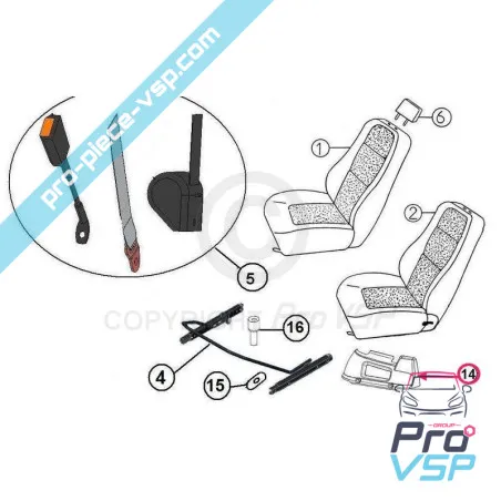 Capacul scaunului drept pentru aixam city roadline crossline scouty crossover coupé gto