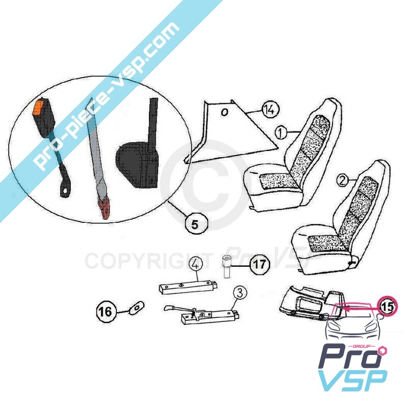 Ropa de asiento deporte derecho