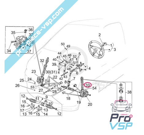 Front left shock absorber