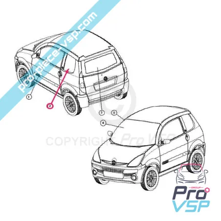 Gloer Castode correcto incoloro para aixam roadline