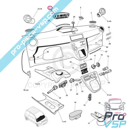 Compteur pour microcar mc1 mc2