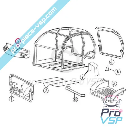 Baie de pare brise adaptable en plastique abs pour aixam city roadline crossline scouty