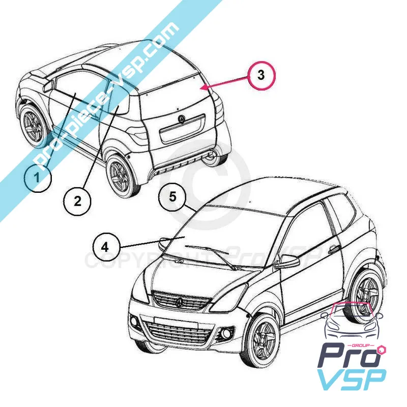 VOLYING REAR BEACH FOR Aixam City GTO Impulsion Vision