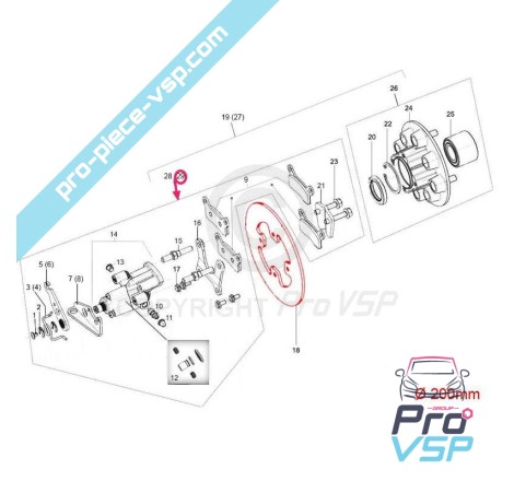 Right rear brake caliper