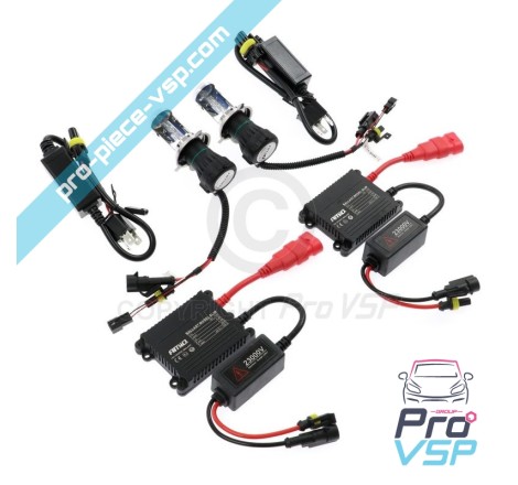 Kit bixenon H4 6000k pour voiture sans permis