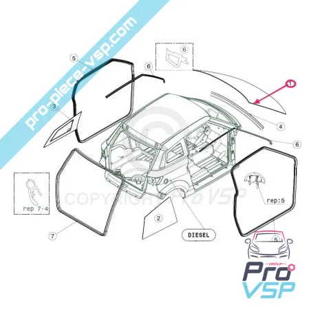 Pare brise adaptable pour Jdm Xheos