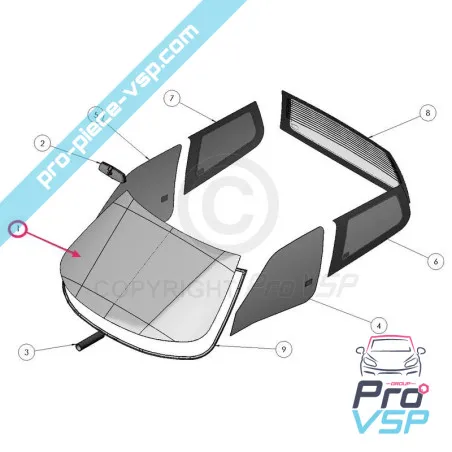 Windshield for ligrend xtoo rs
