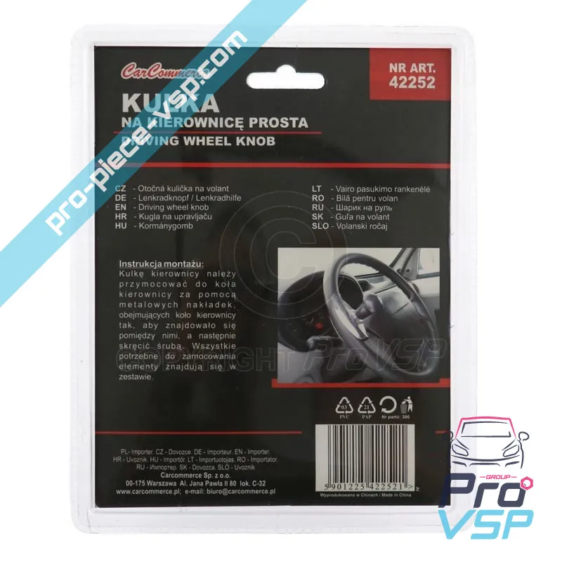 Black steering wheel