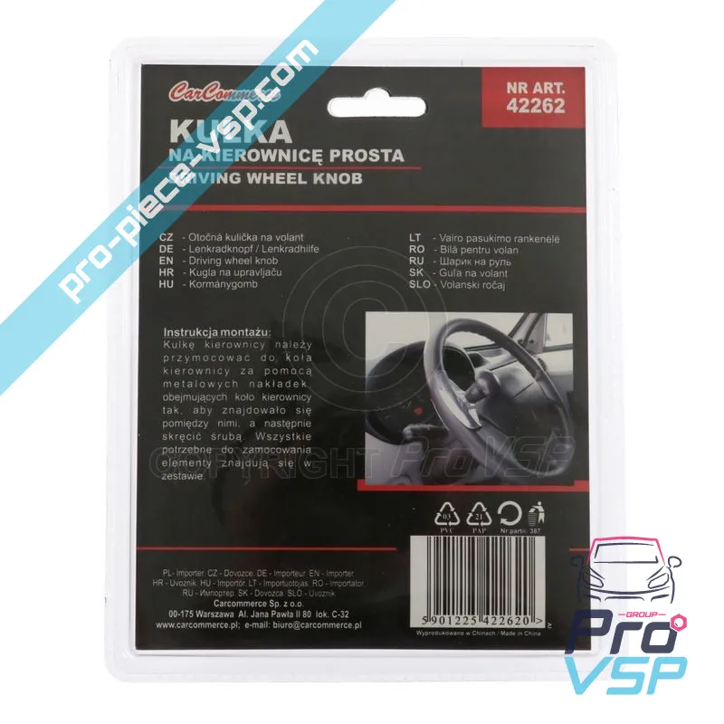 Pommeau de volant argent