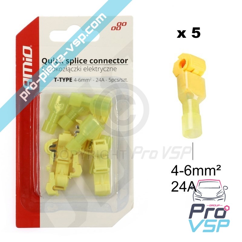 Quick connecteur jaune type T
