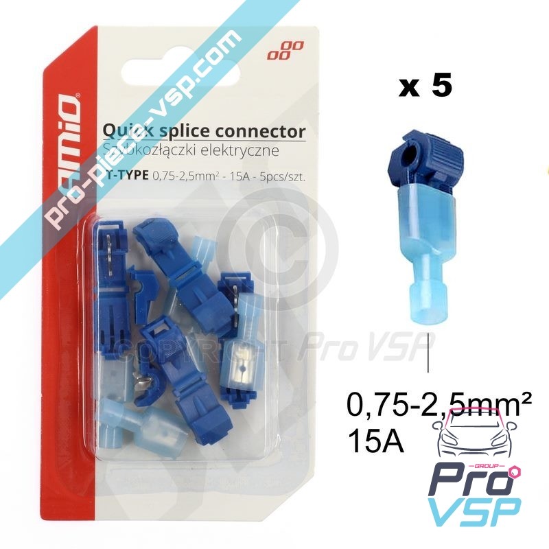 Quick connecteur bleu type T