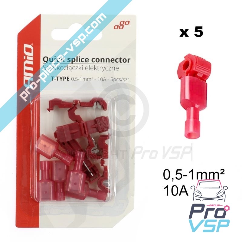 Quick connecteur rouge type T