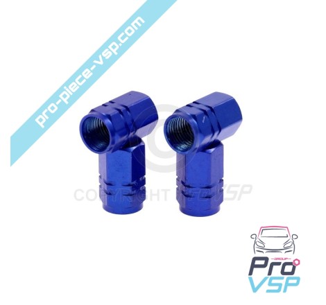 Blue aluminum valve cap