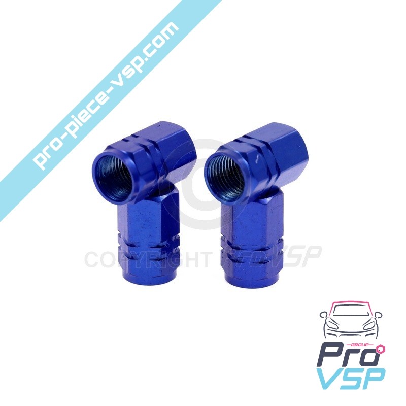 Blue alu valve cap