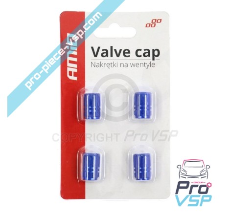 Blue alu valve cap