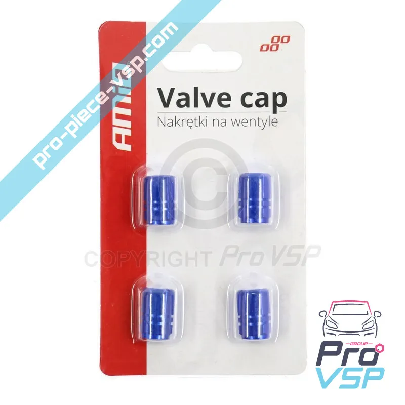 Blue aluminum valve cap