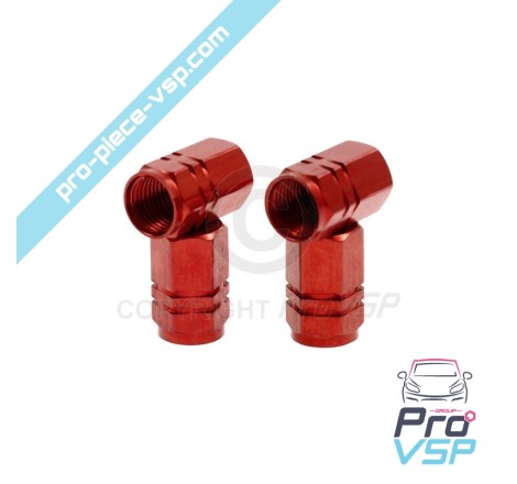 Red aluminum valve cap