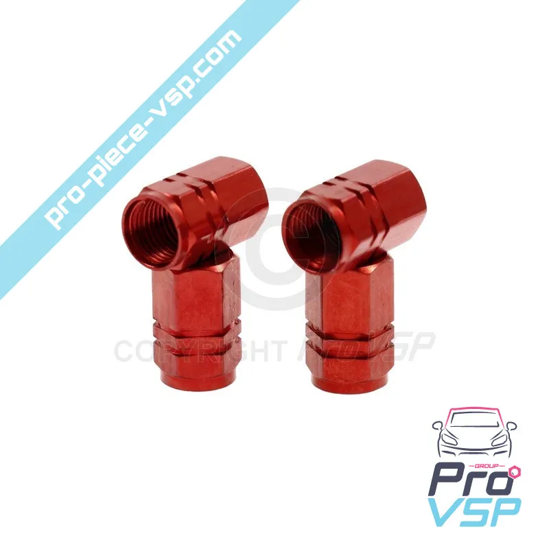 Red aluminum valve cap