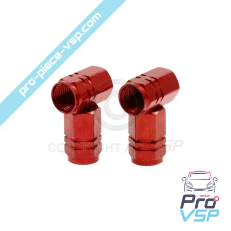 Tapa de válvula de aluminio rojo