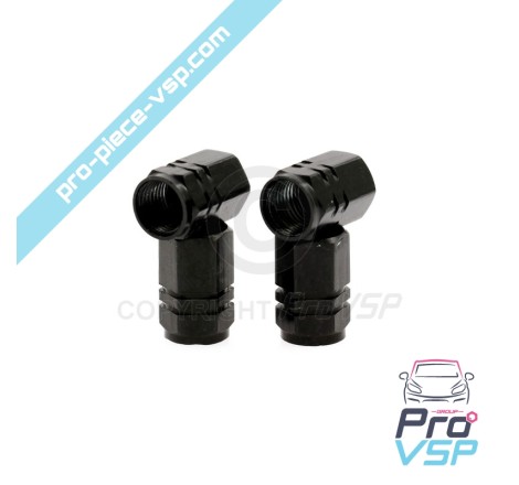 Black aluminum valve cap