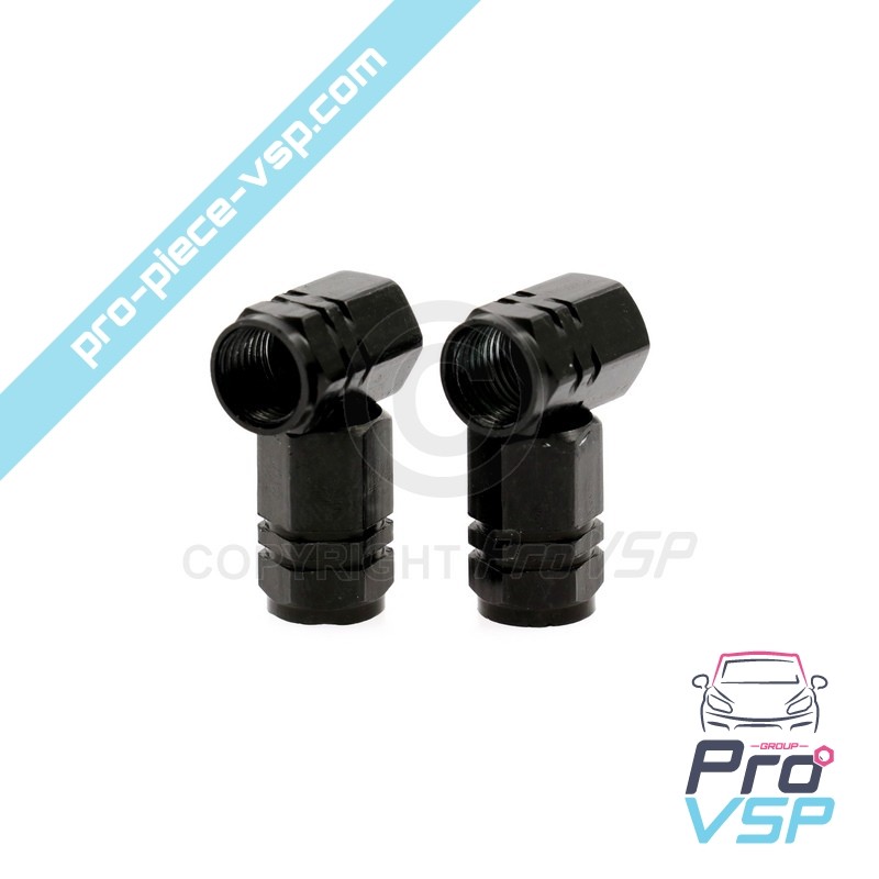 Black alu valve cap