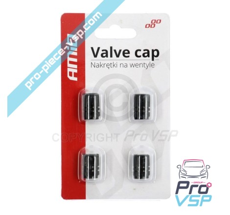 Black alu valve cap